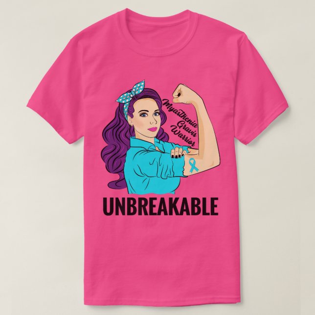 Camiseta Miastenia Gravis Sensibilização MG Doença neuromus (Frente do Design)