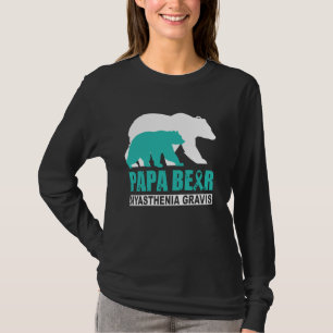 Camiseta Miastenia Gravis Sensibilização Papa Urso Suporte 