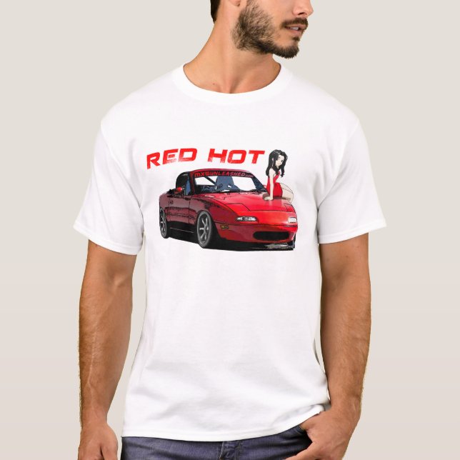Camiseta Miata MX-5 encarnado (Frente)