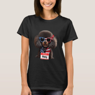 Camiseta Miature Poodle Dog Daisy Men Mulheres Crianças Gar