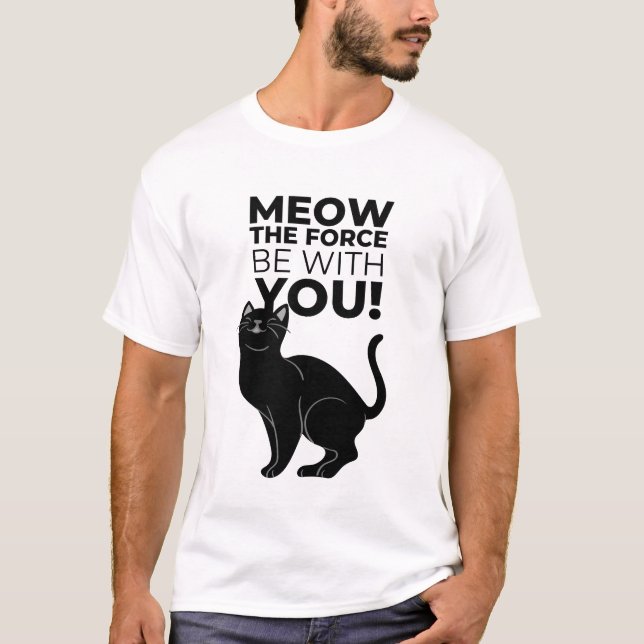 Camiseta Miau a força esteja com você (Frente)