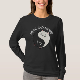Camiseta Miau de Gatos E Myang Chinês Yin Yang Gato