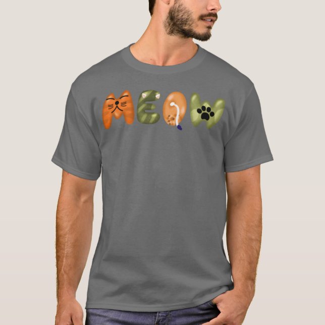 Camiseta Miau engraçado (Frente)