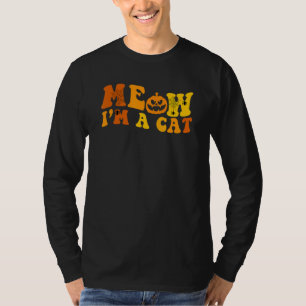 Camiseta Miau Eu Sou Um Traje De Halloween De Gato Miau Div