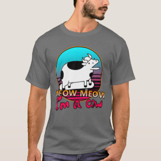Camiseta Miau Miau Eu sou uma vacaMiau Miau Eu sou uma vaca