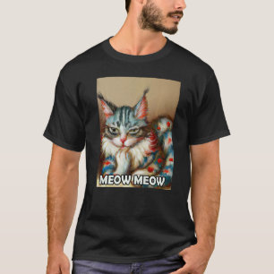 Camiseta Miau Miau Gato Fofo Gatinho Gatinha No Estilo Gato
