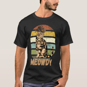 Camiseta MiauDy   Mashup Entre Miau e Howdy  Meme de Gato  