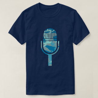 Camiseta Mic de Vintage do Padrão de Camo BlueBlast