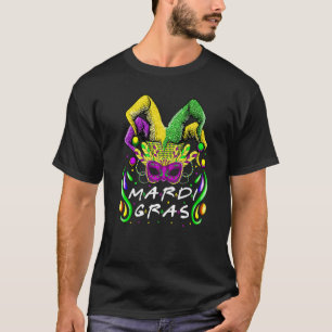 Camiseta Miçanga Bling Mardi Gras Hat Mardi Gras Costume