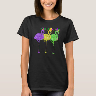 Camiseta Miçanga E Blings Vintage Flamingo Mardi Gras 1