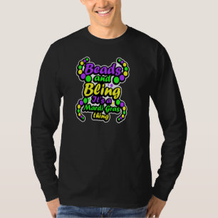 Camiseta Miçangas De Festas E Bling É Uma Mardi Gras Ta