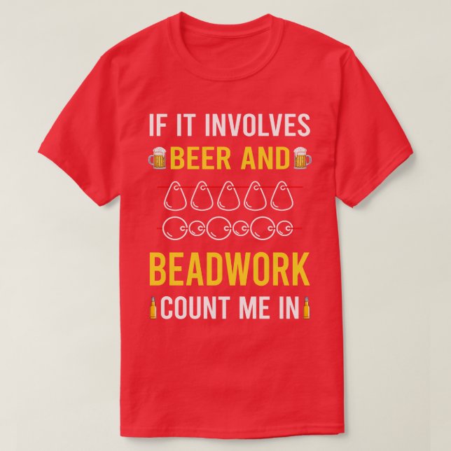 Camiseta Miçangas De Porte De Cerveja (Frente do Design)