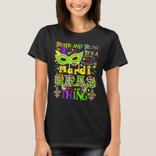 Camiseta Miçangas e Bling É um Carnaval de coisas do Mardi