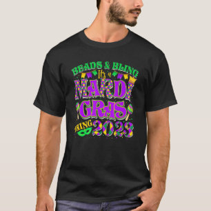 Camiseta Miçangas e Bling É um Carnaval de coisas do Mardi