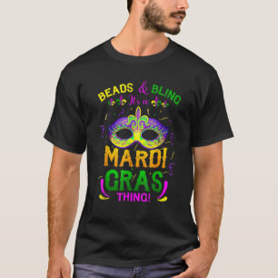 Camiseta Miçangas e Bling É um Carnaval do Mardi Gras.