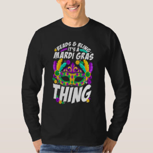 Camiseta Miçangas e Bling É um Carnaval do Mardi Gras Thing