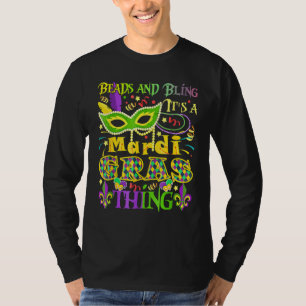 Camiseta Miçangas e Bling É uma Coisa do Mardi Gras 2