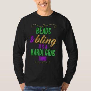 Camiseta Miçangas e Bling É uma coisa Legal do Mardi Gras 1