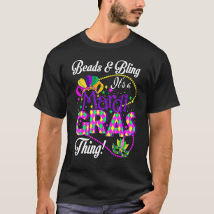 Camiseta Miçangas E Bling É Uma Coisa Mardi Gras Mardi