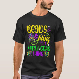 Camiseta Miçangas e Bling É uma Mardi Gras Thing Bonito Car