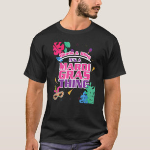 Camiseta Miçangas E Bling Mardi Gras Mardigrame Carne