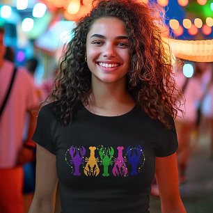 Camiseta Miçangas e lagostas Coloridas
