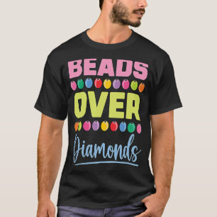 Camiseta Miçangas Sobre Ouros Amam Joias Abençoadas Crio Ar
