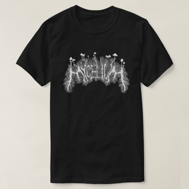 Camiseta Micélio - Estilo Metal (Frente do Design)