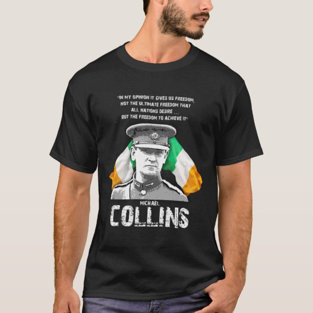 Camiseta Michael Collins Irlandês Líder Centenário Irlanda  (Frente)