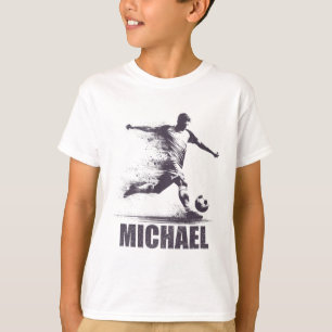 Camiseta Michael Futebol Meninos Nome Personalizado Michae