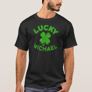 Camiseta Michael Irish Family Dia de São Patrício Lucky Mic
