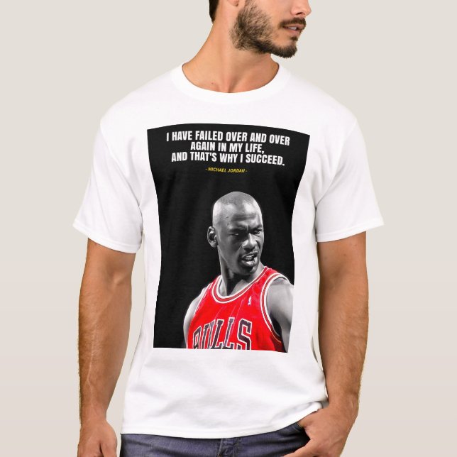 Camiseta Michael Jordan quotes T-Shirt (Frente)