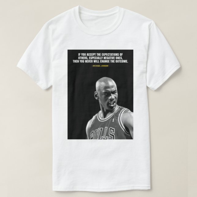 Camiseta Michael Jordan quotes T-Shirt (Frente do Design)