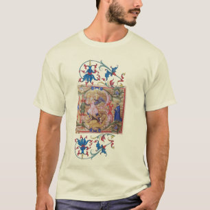 Camiseta Michael, o Monograma Arcanjo, Miniatu Antiquado