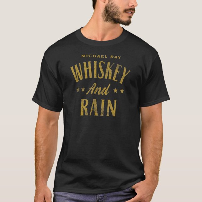 Camiseta Michael Ray Whiskey E Chuva (Frente)