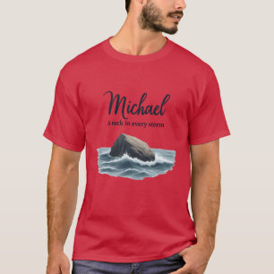 Camiseta Michael uma rocha em cada tempestade vintage