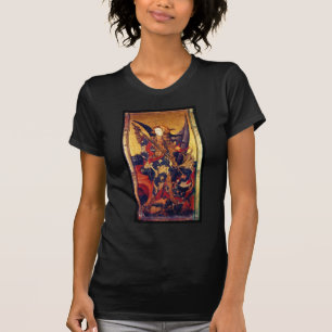 Camiseta Michael Vanquishing Devil como Cavaleiro Medieval