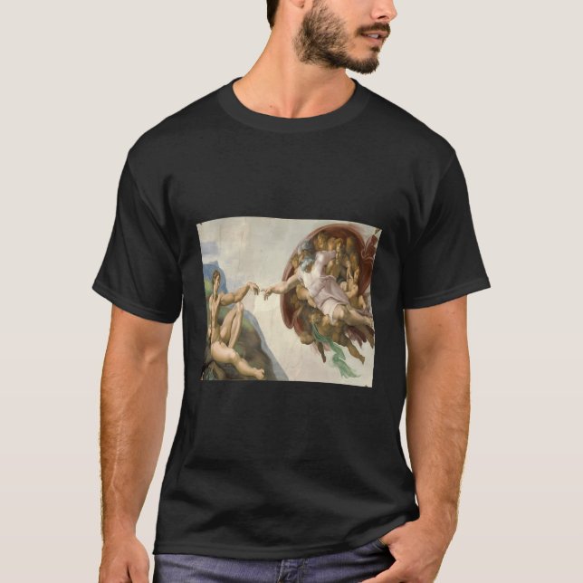 Camiseta Michaelangelo É A Criação De Adão (Frente)