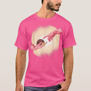 Camiseta Michel Angelo mão de Deus Hedgehog engraçado