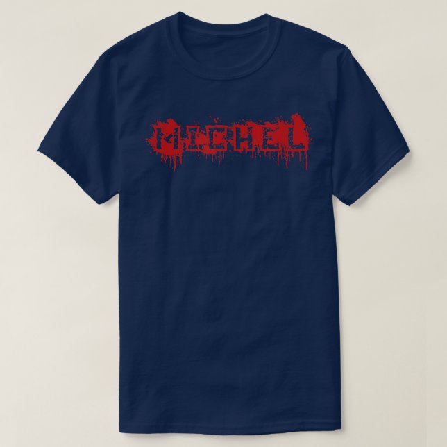 Camiseta Michel  First Name Halloween Costume Personalized  (Frente do Design)
