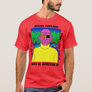 Camiseta Michel Foucault - Design da cotação retrô
