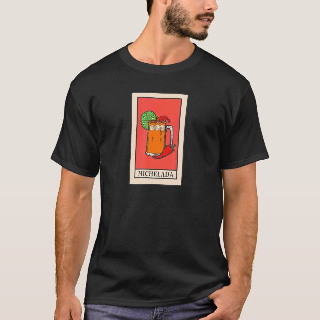 Camiseta Michelada Tarot Style Art Spicy Mexicano Cockt (Frente)