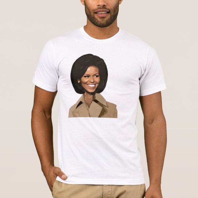 Camiseta Michelle bonito Obama enfrenta (Frente)