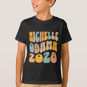 Camiseta Michelle Obama 2028 Pelo Presidente Resiste Wavy G