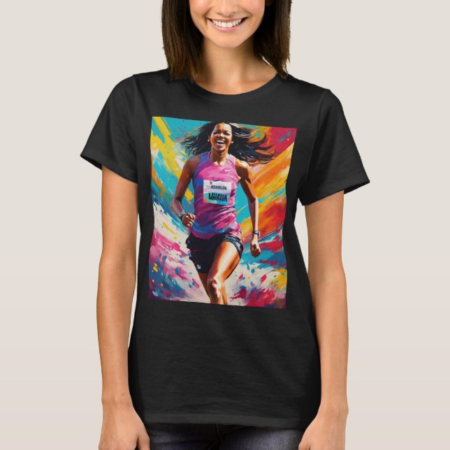 Camiseta 'michelle obama' correndo (Frente)