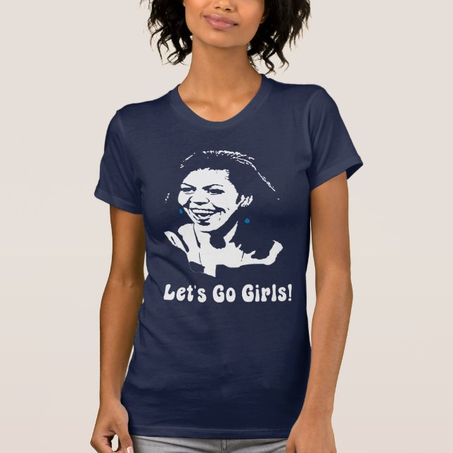 Camiseta Michelle Obama deixou-nos ir meninas! (Frente)