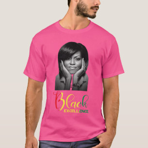 Camiseta Michelle Obama Excelência Negra História Negra Mon