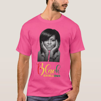 Camiseta Michelle Obama Excelência Negra História Negra Mon