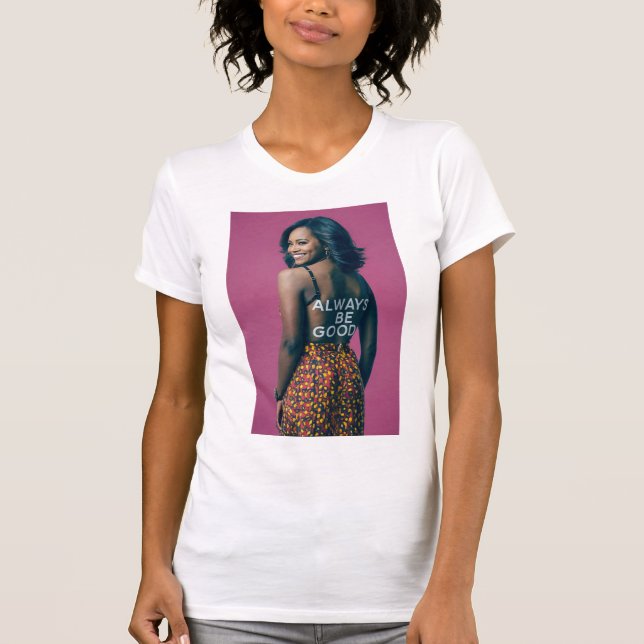 Camiseta "Michelle Obama: Influência Graciosa - Abrace Goo (Frente)