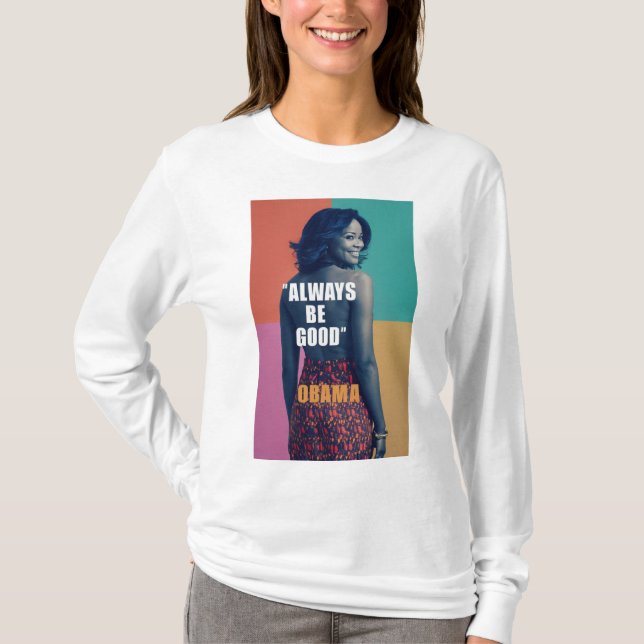 Camiseta "Michelle Obama: Influência Graciosa - Adote Bem (Frente)